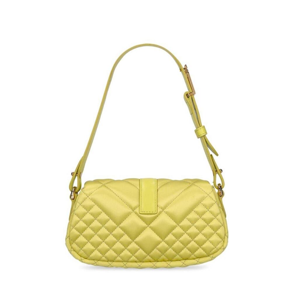 BNWT Versace Mini Greca Goddess Quilted Satin Top Handle Bag, Yellow $1,725 - Picture 5 of 6